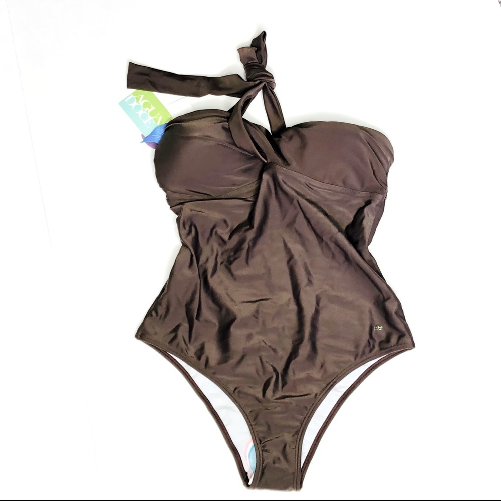 Agua Doce Chocolate Brown Cheeky One Piece Swim